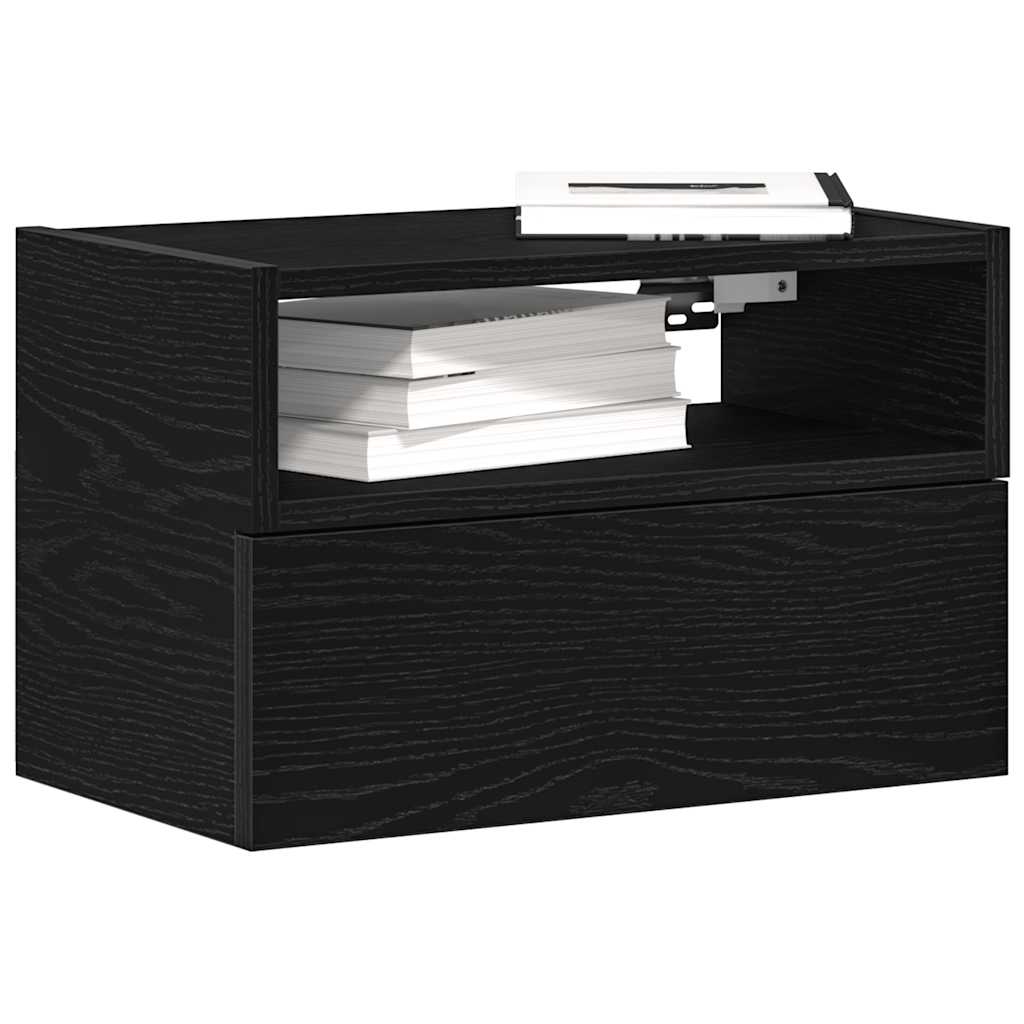 vidaXL Nachtkastjes 2 st wandgemonteerd 45x26x28,5cm sonoma eikenkleur - Aashly
