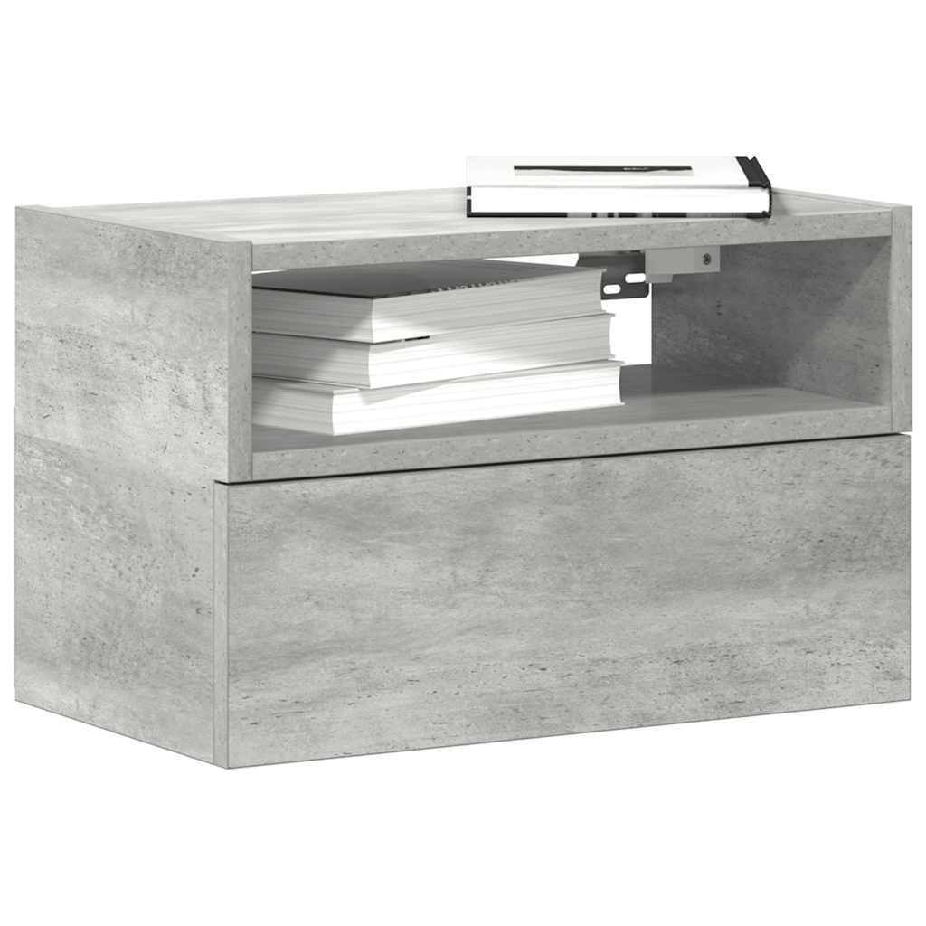vidaXL Nachtkastjes 2 st wandgemonteerd 45x26x28,5cm sonoma eikenkleur - Aashly