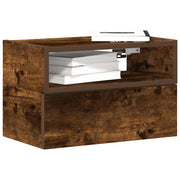 vidaXL Nachtkastjes 2 st wandgemonteerd 45x26x28,5cm sonoma eikenkleur - Aashly