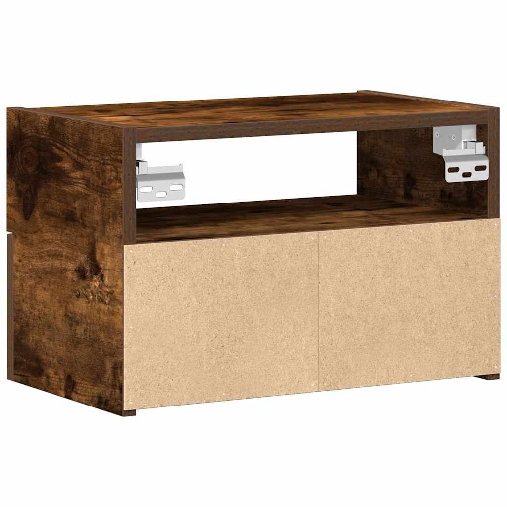 vidaXL Nachtkastjes 2 st wandgemonteerd 45x26x28,5cm sonoma eikenkleur - Aashly