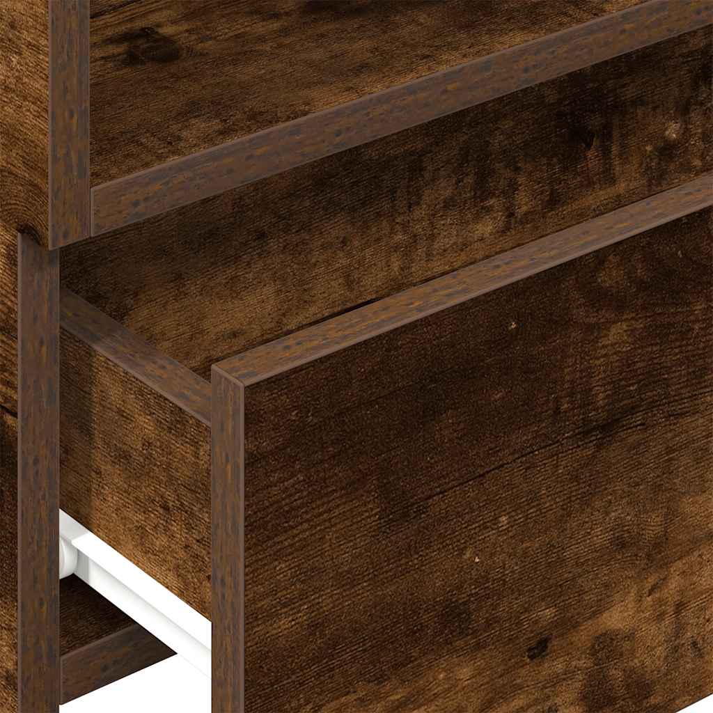 vidaXL Nachtkastjes 2 st wandgemonteerd 45x26x28,5cm sonoma eikenkleur - Aashly