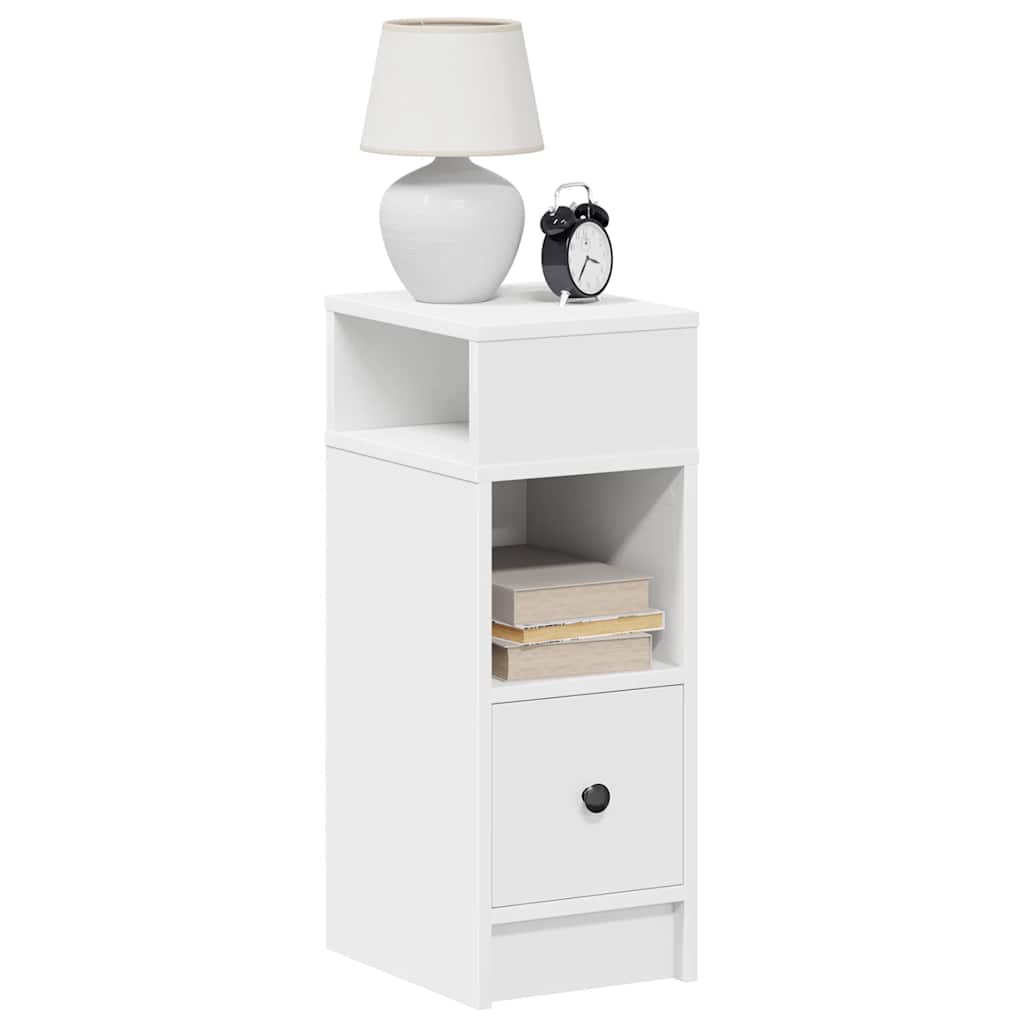 vidaXL Nachtkastje met lade 25x31x66 cm betongrijs - Aashly