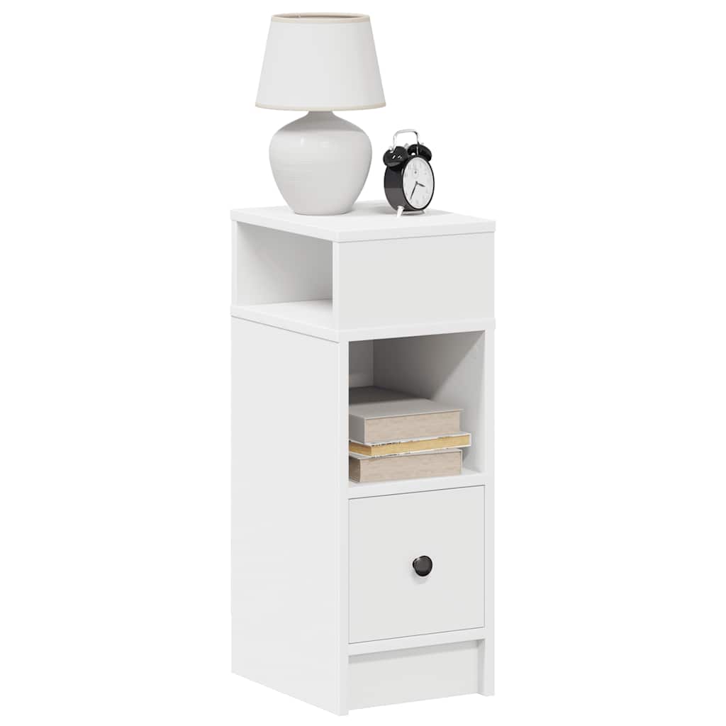 vidaXL Nachtkastje met lade 25x31x66 cm betongrijs - Aashly