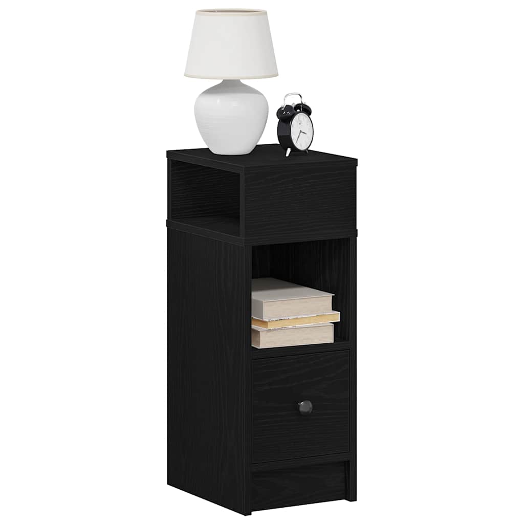 vidaXL Nachtkastje met lade 25x31x66 cm betongrijs - Aashly