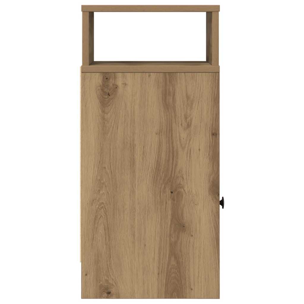 vidaXL Nachtkastje met lade 25x31x66 cm betongrijs - Aashly