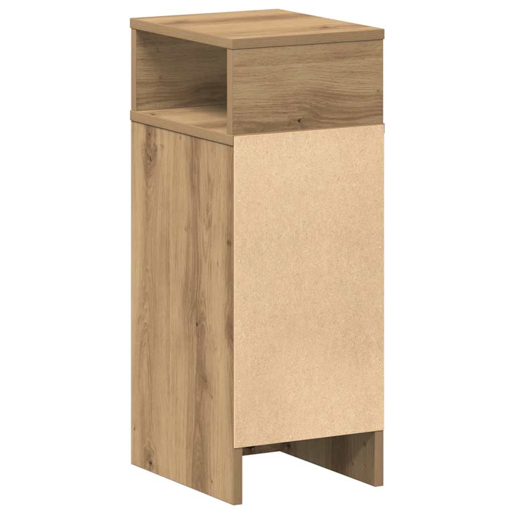 vidaXL Nachtkastje met lade 25x31x66 cm betongrijs - Aashly