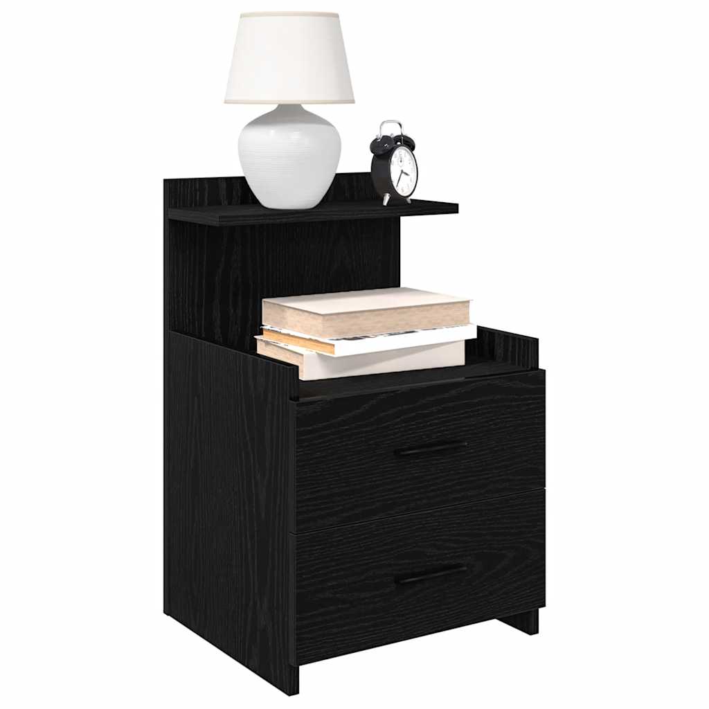 vidaXL Nachtkastjes 2 st met 2 lades 40x36,5x62 cm grijs sonoma eiken - Aashly
