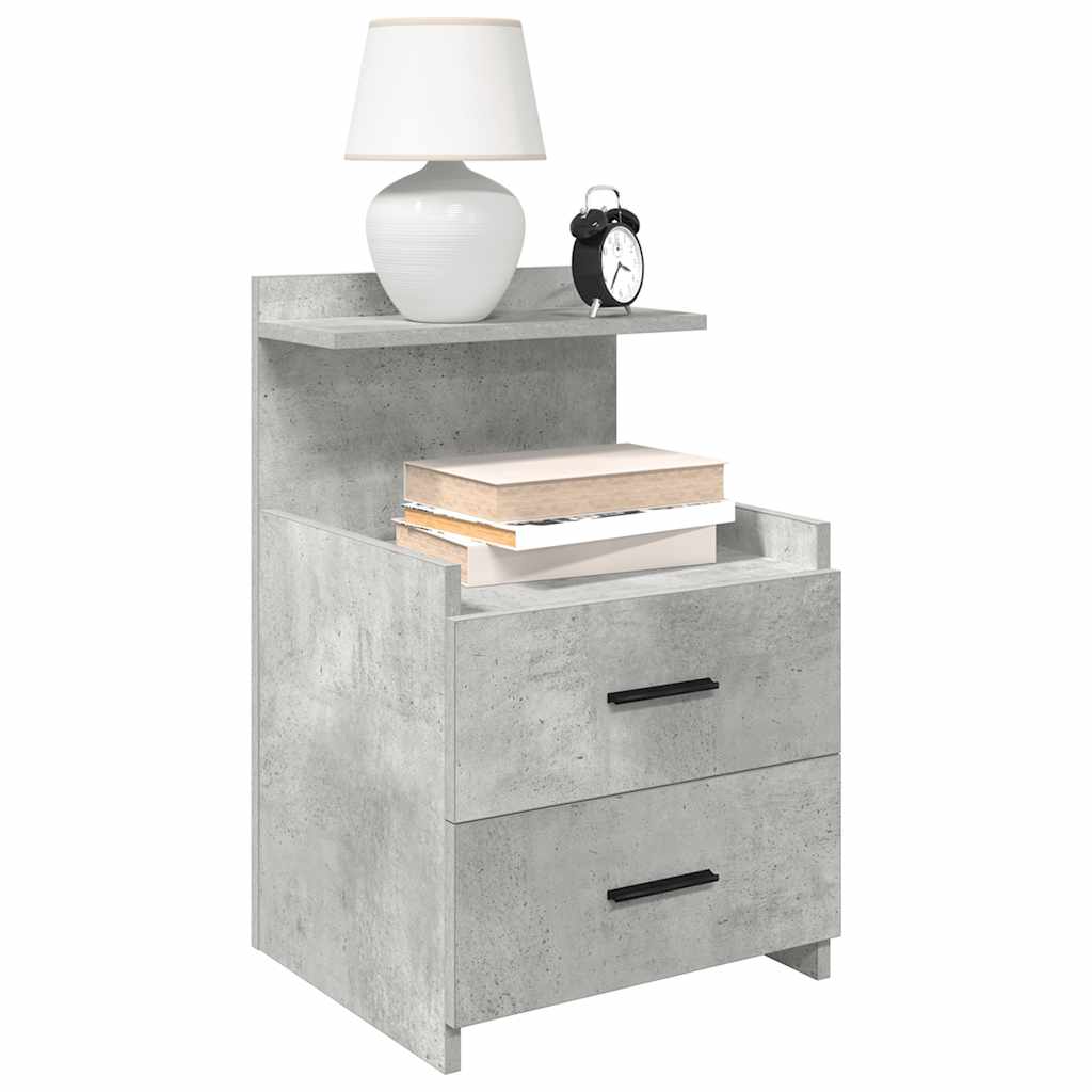 vidaXL Nachtkastjes 2 st met 2 lades 40x36,5x62 cm grijs sonoma eiken - Aashly