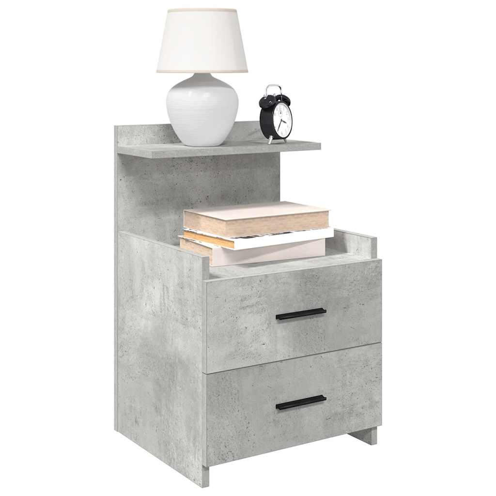 vidaXL Nachtkastjes 2 st met 2 lades 40x36,5x62 cm grijs sonoma eiken - Aashly