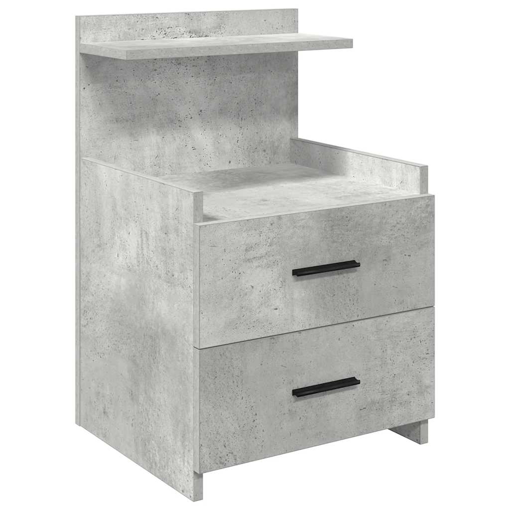 vidaXL Nachtkastjes 2 st met 2 lades 40x36,5x62 cm grijs sonoma eiken - Aashly