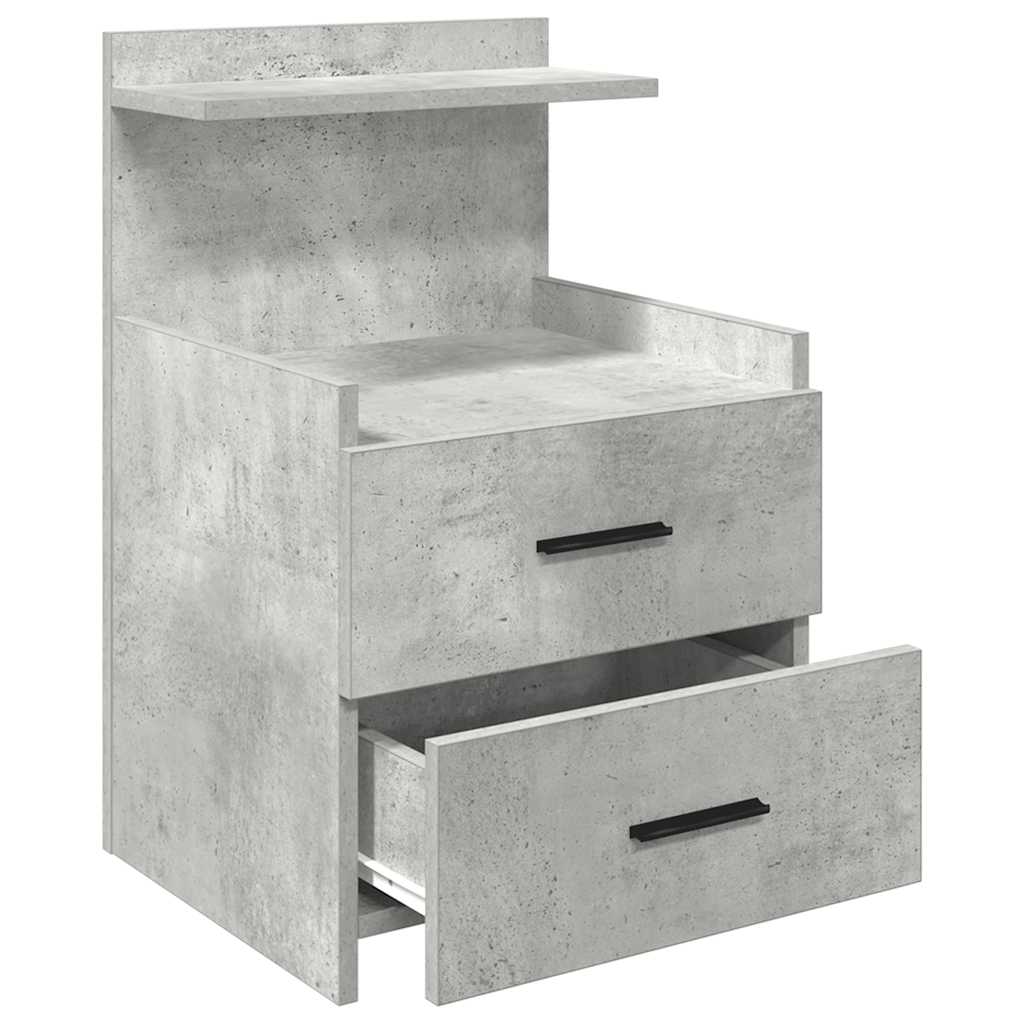 vidaXL Nachtkastjes 2 st met 2 lades 40x36,5x62 cm grijs sonoma eiken - Aashly