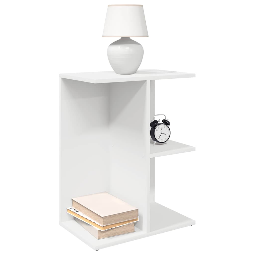 vidaXL Nachtkastjes 2 st 46,5x29x61 cm bewerkt hout betongrijs - Aashly