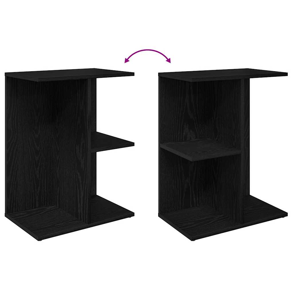 vidaXL Nachtkastjes 2 st 46,5x29x61 cm bewerkt hout betongrijs - Aashly