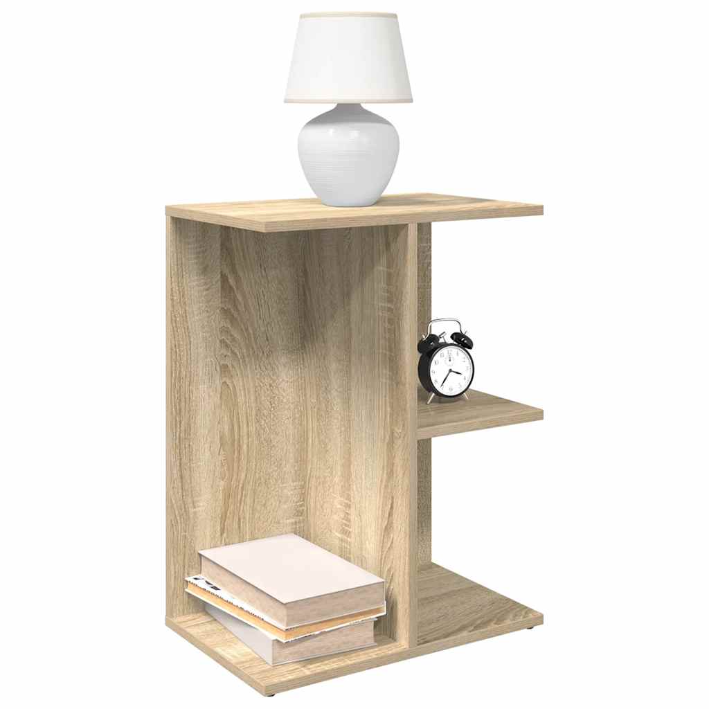 vidaXL Nachtkastjes 2 st 46,5x29x61 cm bewerkt hout betongrijs - Aashly
