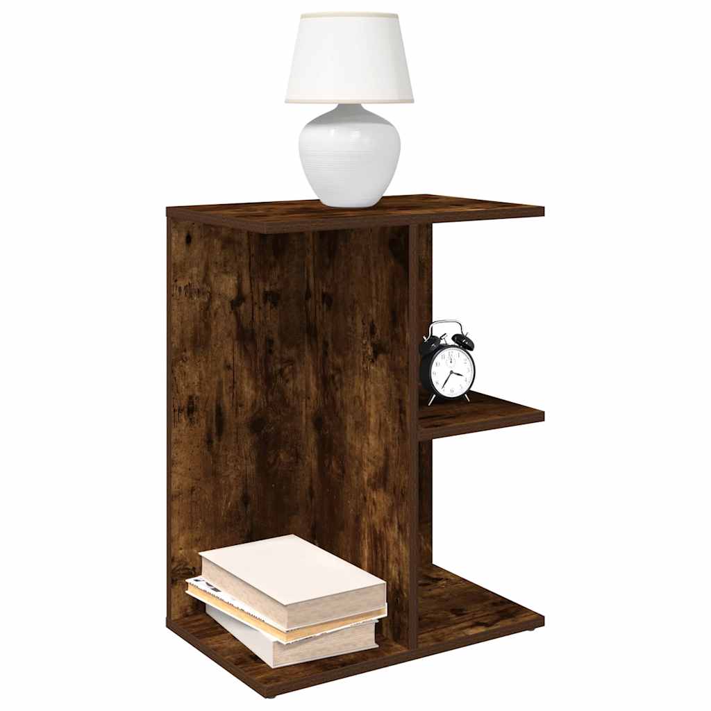 vidaXL Nachtkastjes 2 st 46,5x29x61 cm bewerkt hout betongrijs - Aashly
