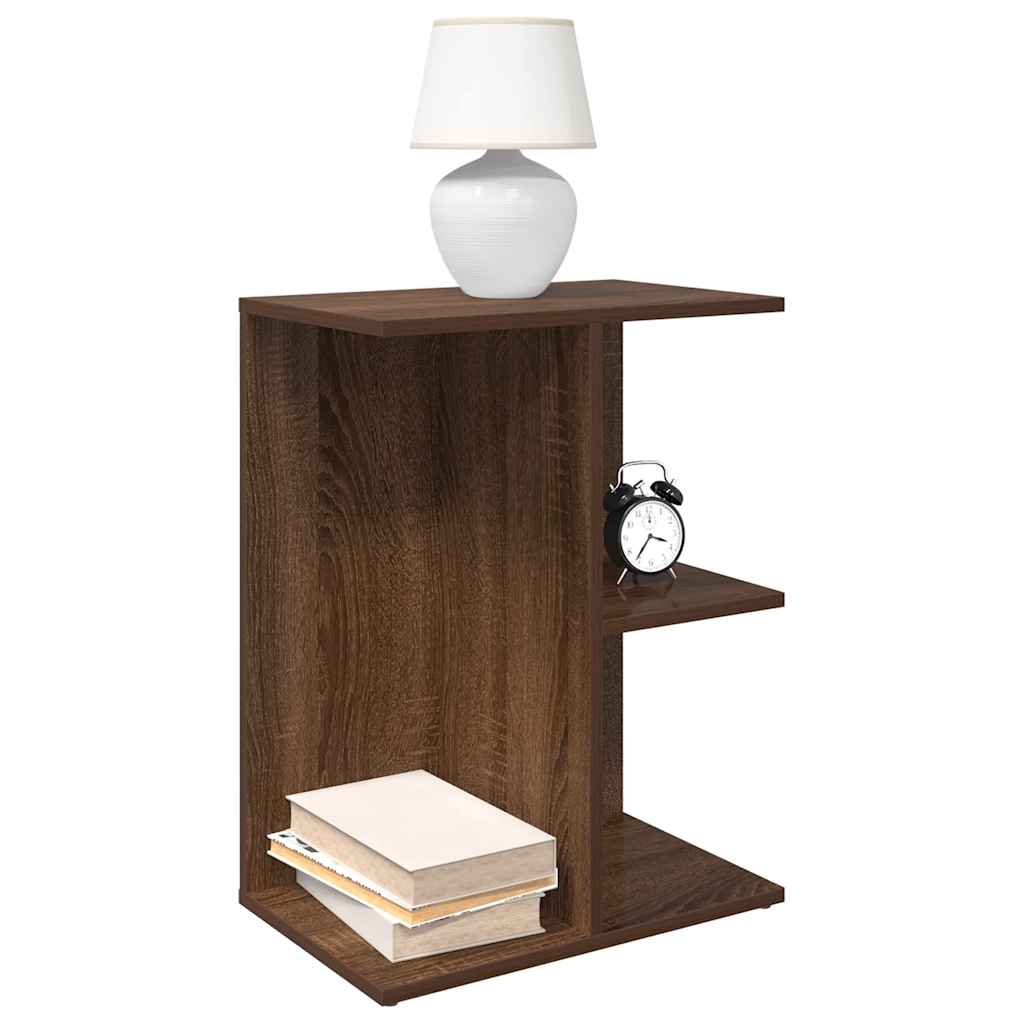 vidaXL Nachtkastjes 2 st 46,5x29x61 cm bewerkt hout betongrijs - Aashly