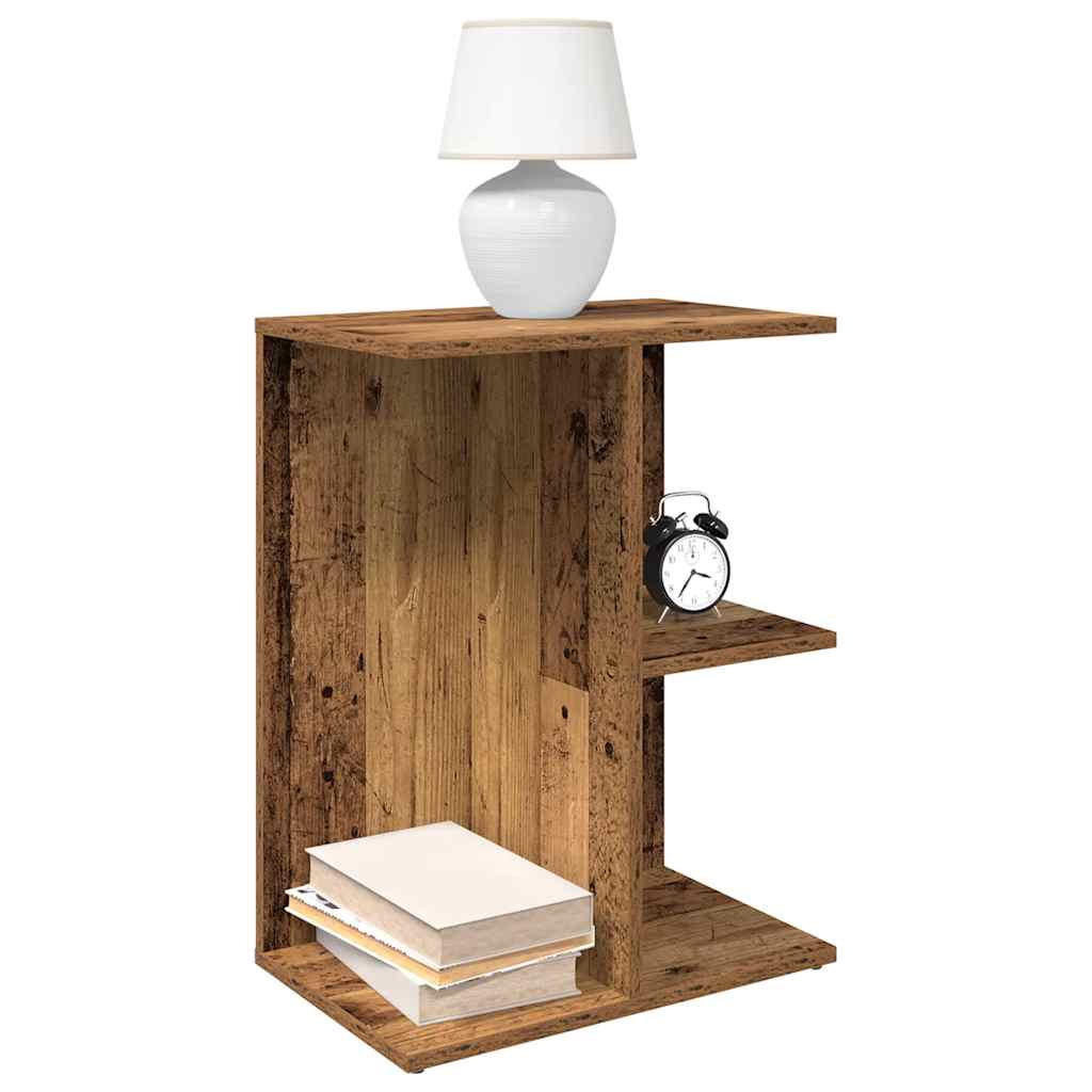 vidaXL Nachtkastjes 2 st 46,5x29x61 cm bewerkt hout betongrijs - Aashly