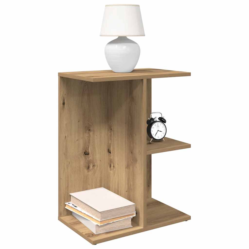 vidaXL Nachtkastjes 2 st 46,5x29x61 cm bewerkt hout betongrijs - Aashly