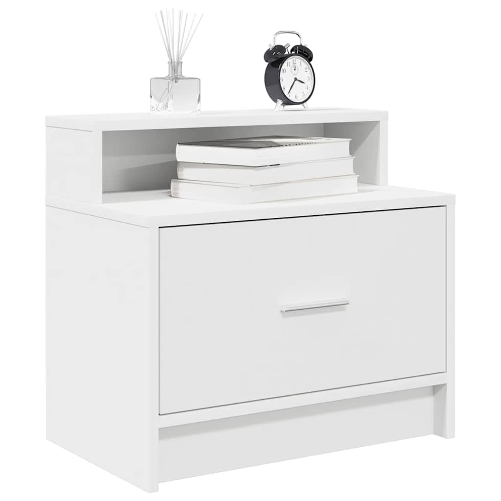 vidaXL Nachtkastje met lade 51x31x47 cm betongrijs - Aashly