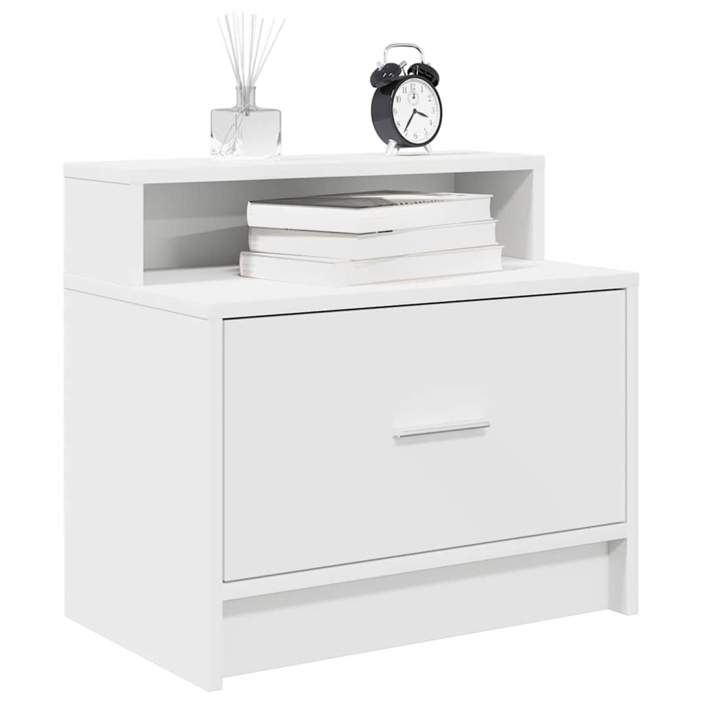 vidaXL Nachtkastje met lade 51x31x47 cm betongrijs - Aashly