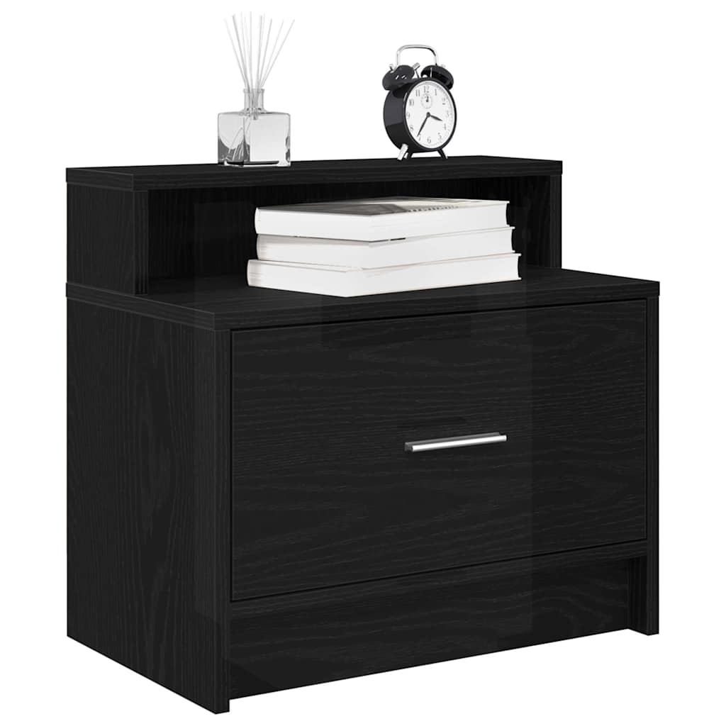vidaXL Nachtkastje met lade 51x31x47 cm betongrijs - Aashly