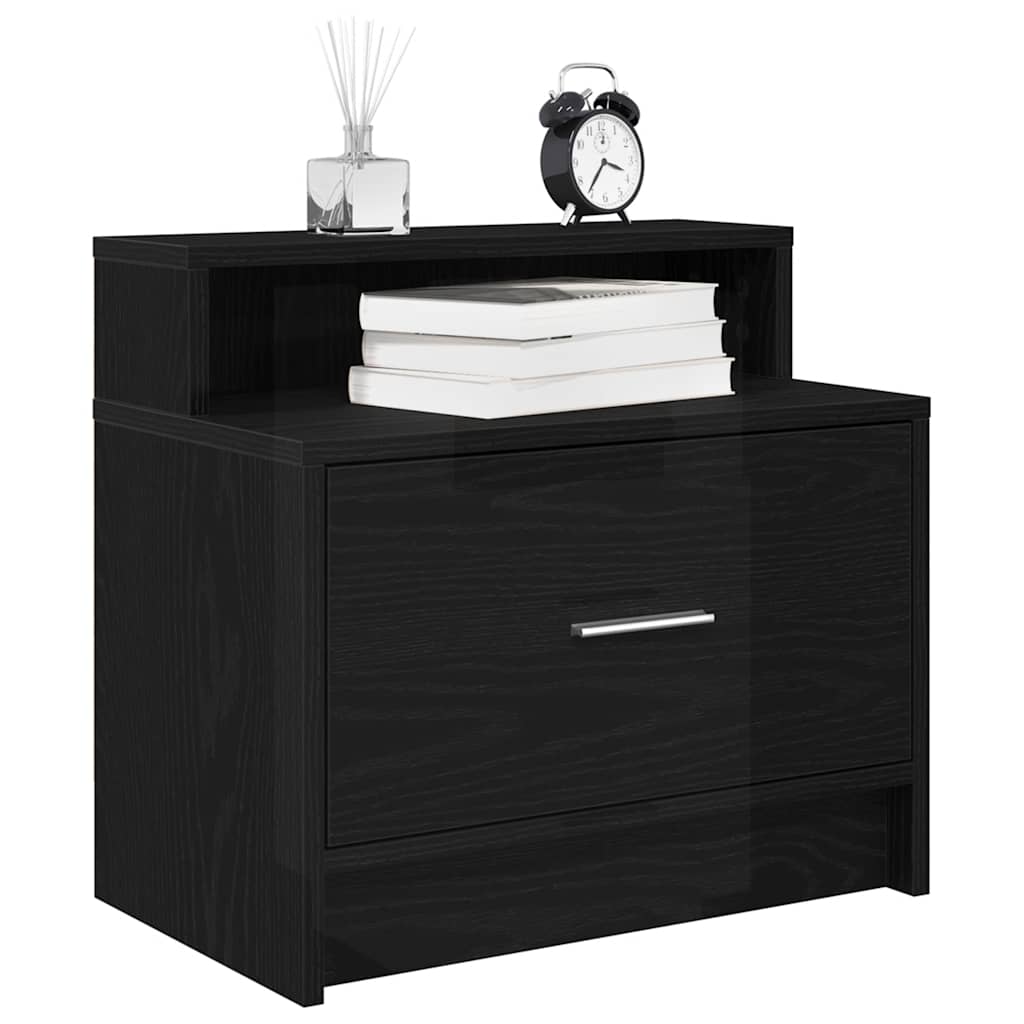 vidaXL Nachtkastje met lade 51x31x47 cm betongrijs - Aashly