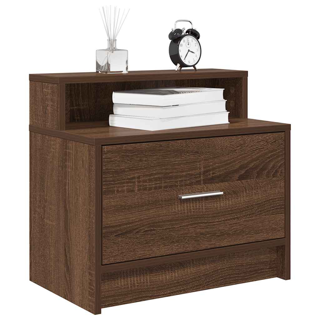 vidaXL Nachtkastje met lade 51x31x47 cm betongrijs - Aashly