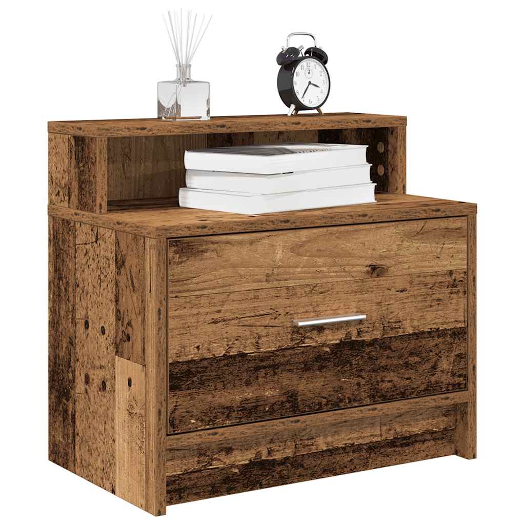 vidaXL Nachtkastje met lade 51x31x47 cm betongrijs - Aashly