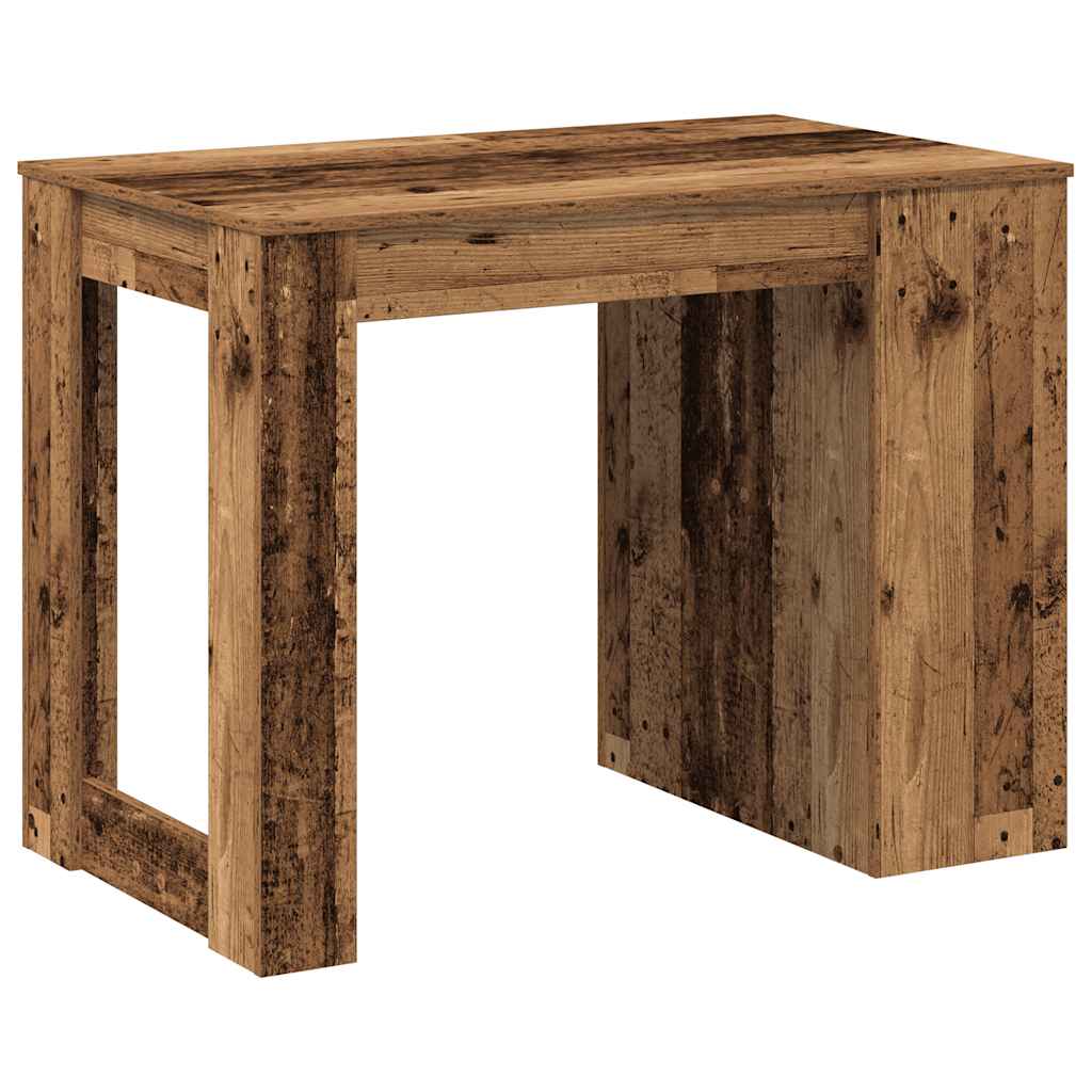 vidaXL Bureau met lade&plank 102x62x77,5 cm bewerkt hout sonoma eiken - Aashly