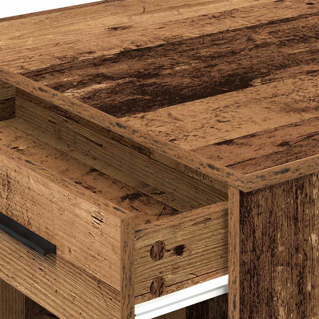 vidaXL Bureau met lade&plank 102x62x77,5 cm bewerkt hout sonoma eiken - Aashly