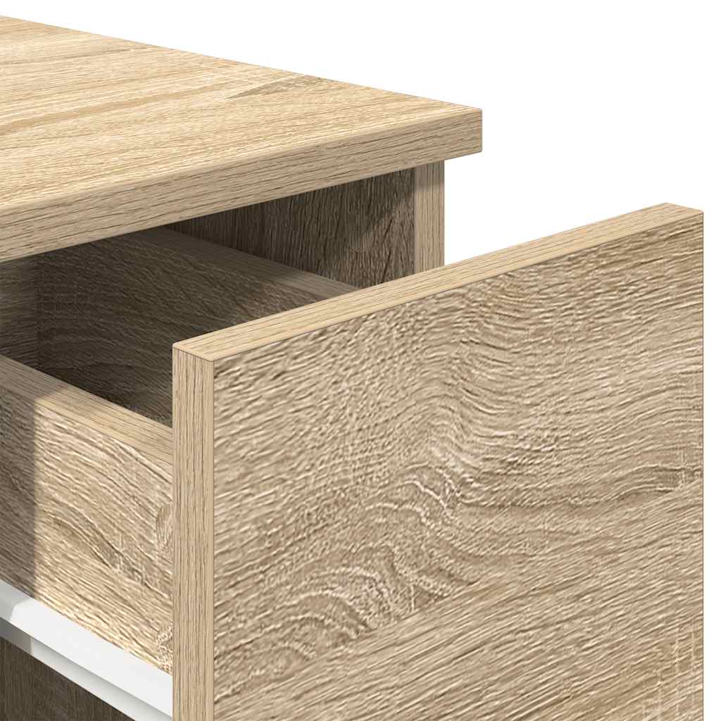 vidaXL Nachtkastjes 2 st met lade 20x36x60 cm artisanaal eikenkleurig - Aashly