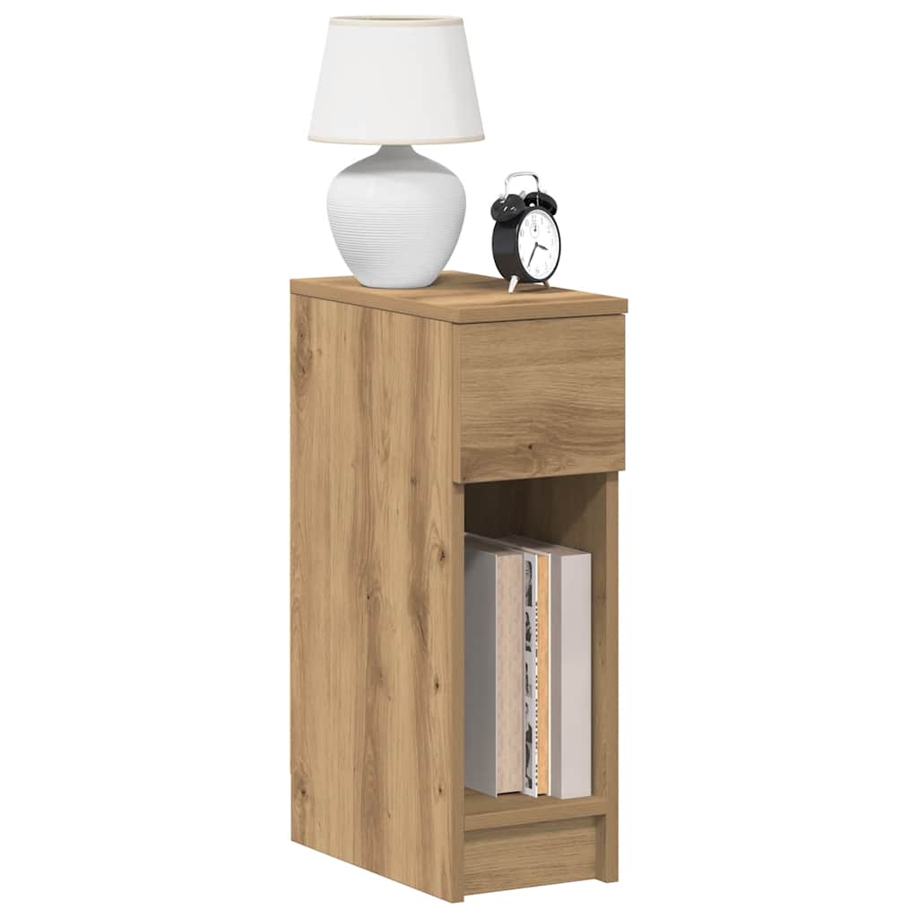 vidaXL Nachtkastjes 2 st met lade 20x36x60 cm artisanaal eikenkleurig - Aashly