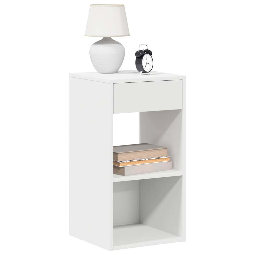 vidaXL Nachtkastje met lade 35x34x66,5 cm oud houtkleurig - Aashly