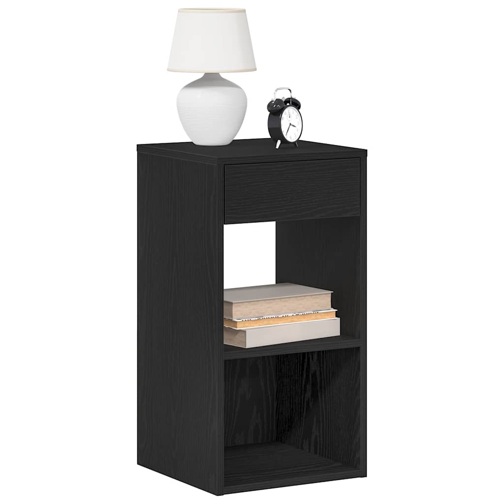vidaXL Nachtkastje met lade 35x34x66,5 cm oud houtkleurig - Aashly