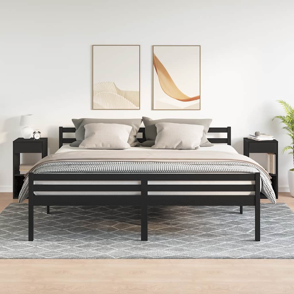 vidaXL Nachtkastje met lade 35x34x66,5 cm oud houtkleurig - Aashly