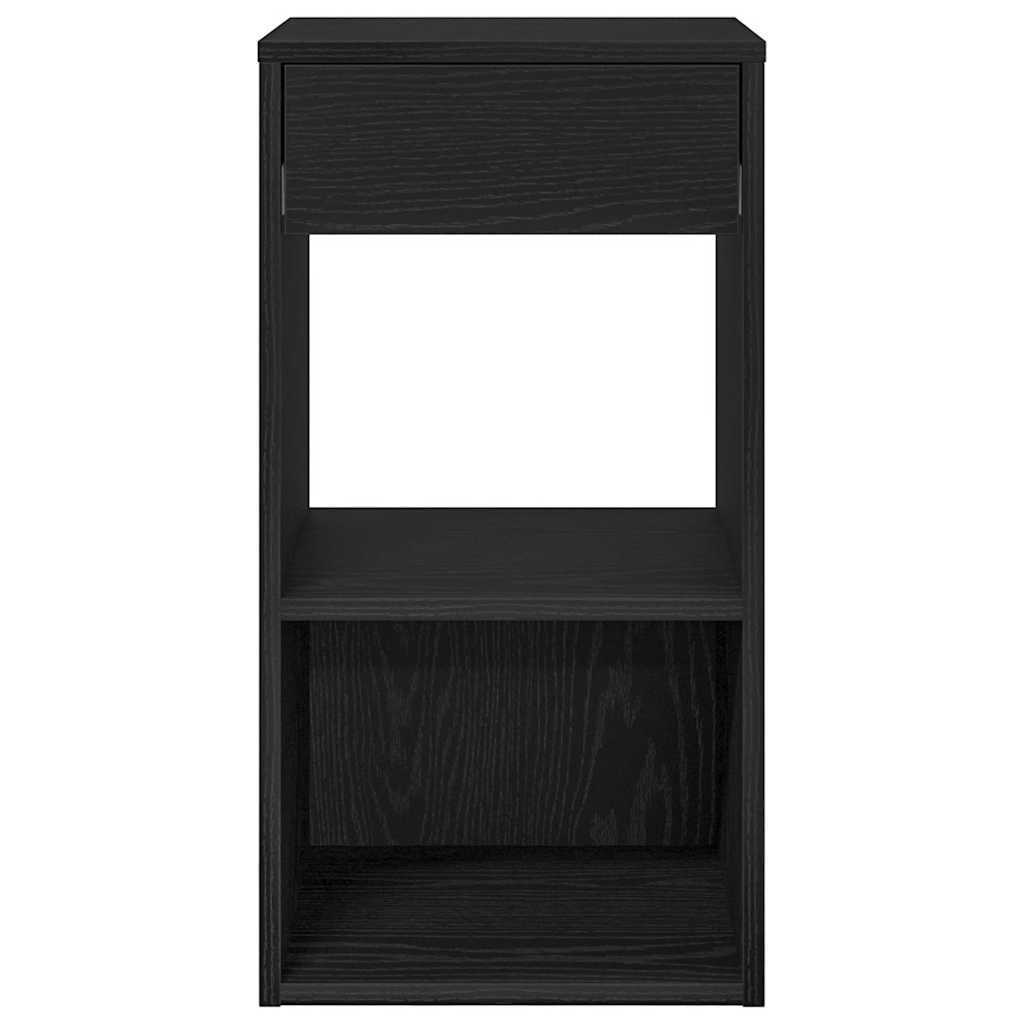 vidaXL Nachtkastje met lade 35x34x66,5 cm oud houtkleurig - Aashly