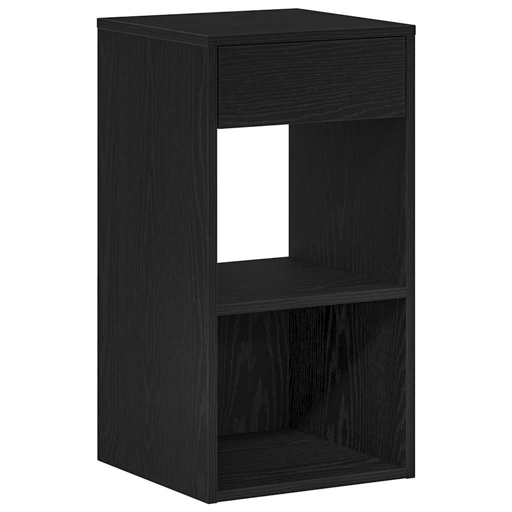 vidaXL Nachtkastje met lade 35x34x66,5 cm oud houtkleurig - Aashly