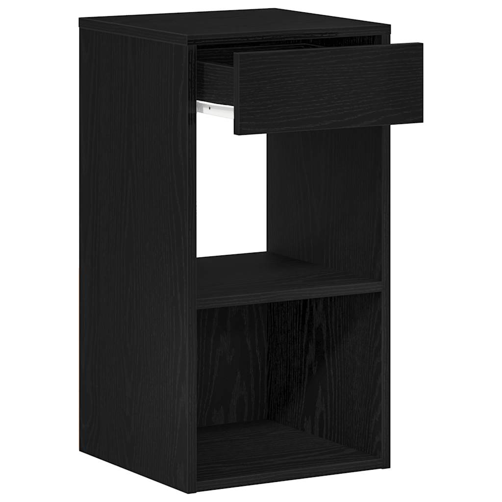vidaXL Nachtkastje met lade 35x34x66,5 cm oud houtkleurig - Aashly