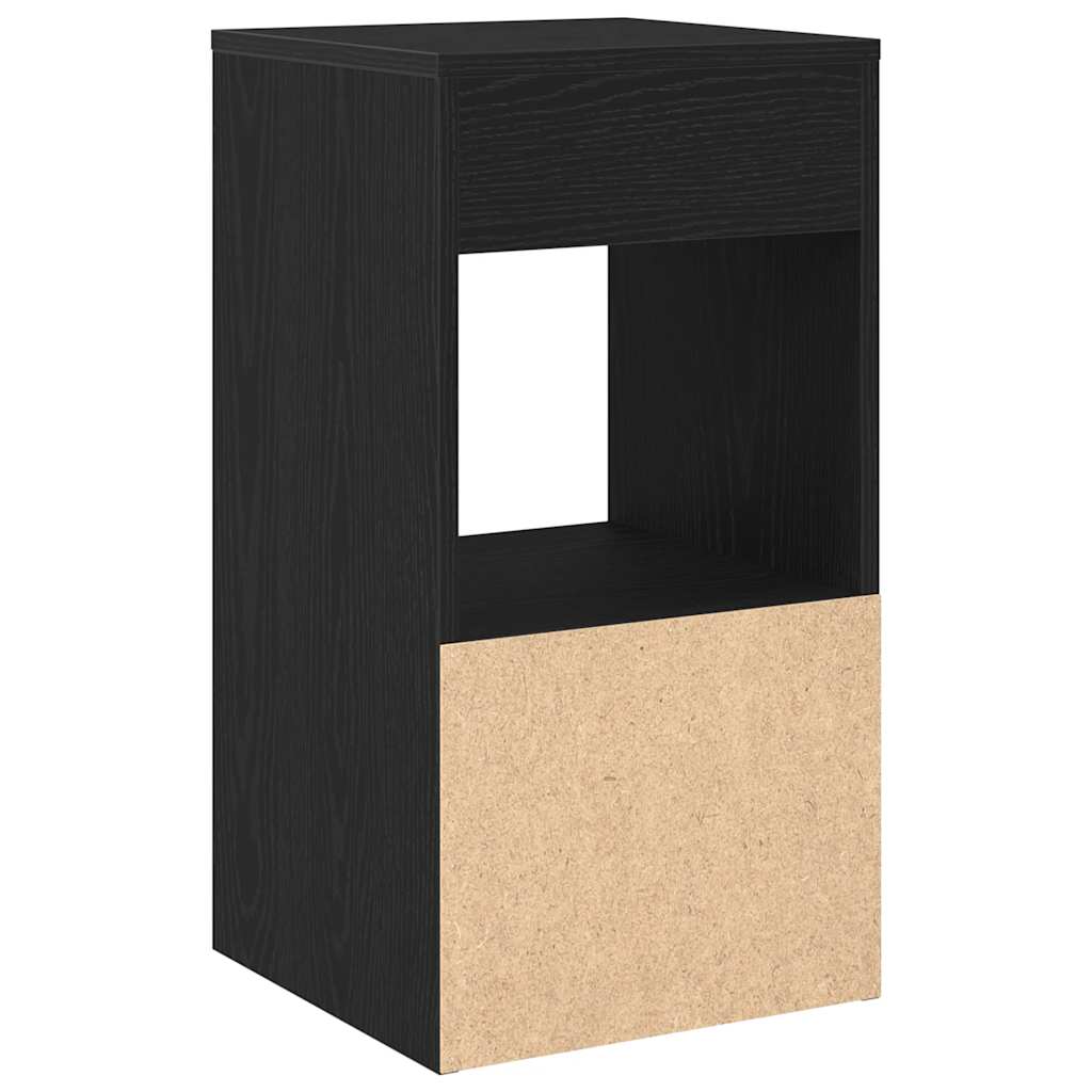 vidaXL Nachtkastje met lade 35x34x66,5 cm oud houtkleurig - Aashly