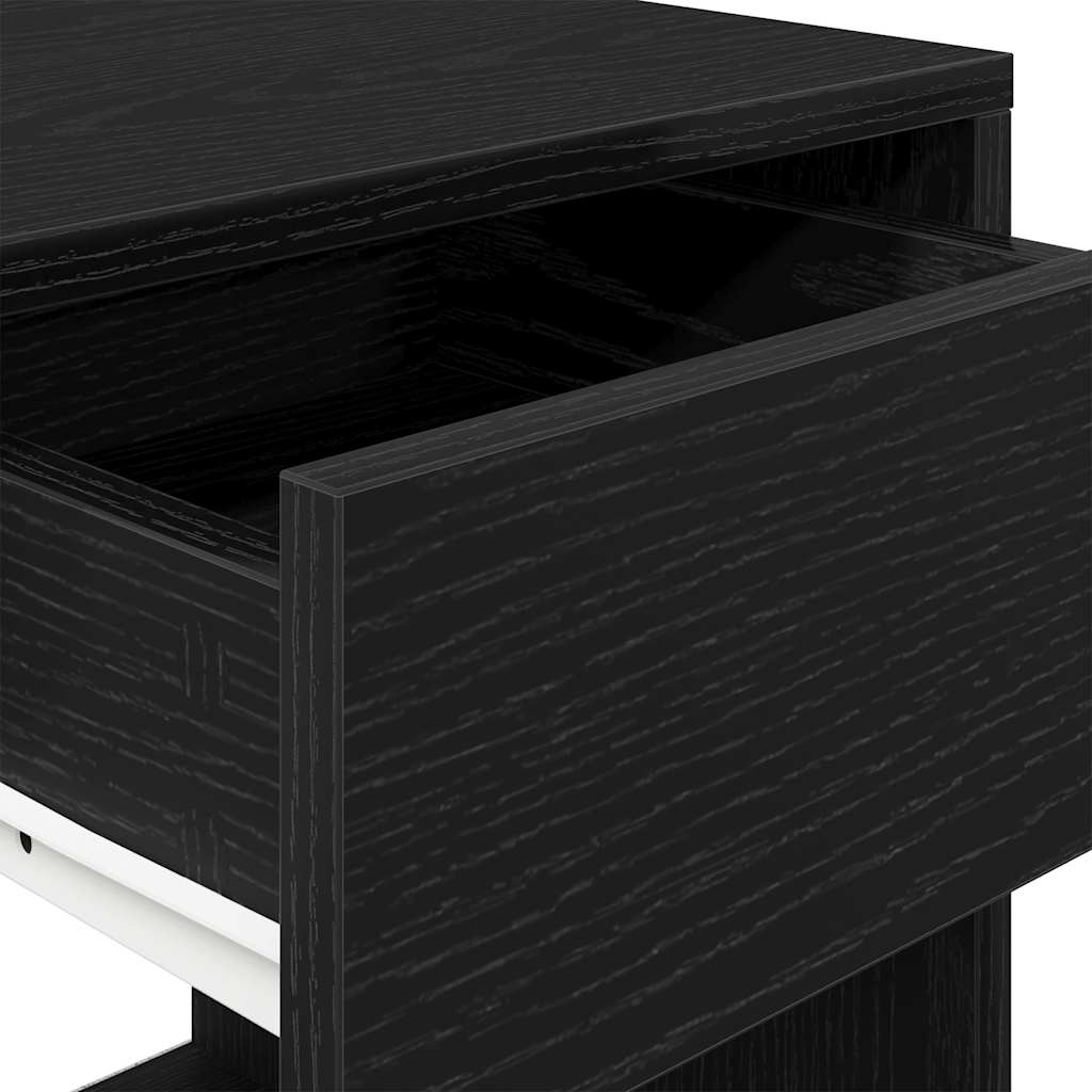 vidaXL Nachtkastje met lade 35x34x66,5 cm oud houtkleurig - Aashly