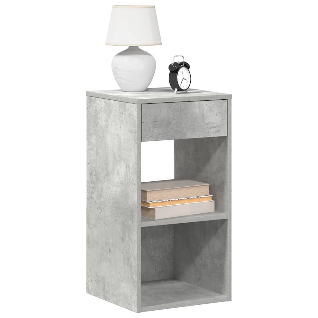vidaXL Nachtkastje met lade 35x34x66,5 cm oud houtkleurig - Aashly