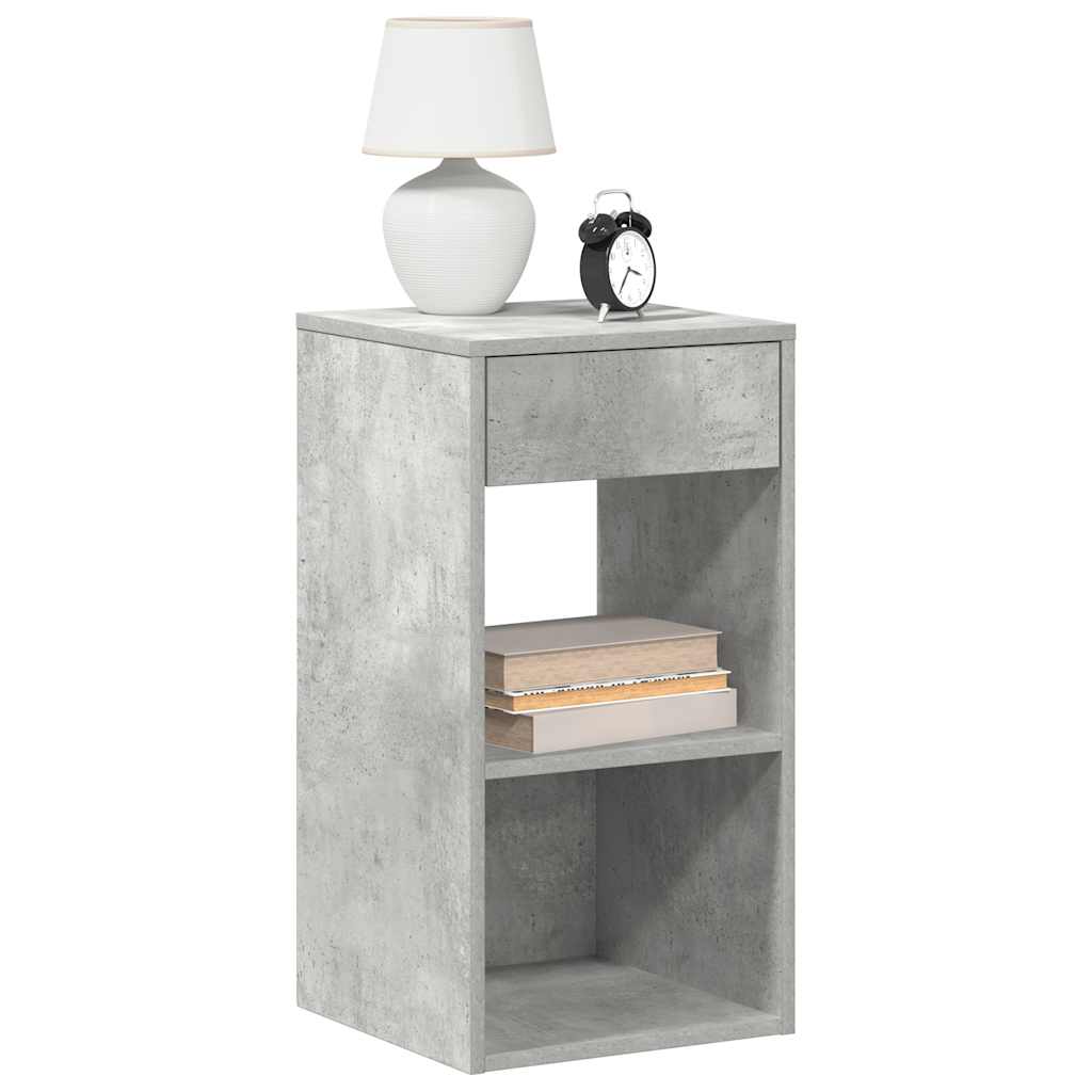 vidaXL Nachtkastje met lade 35x34x66,5 cm oud houtkleurig - Aashly