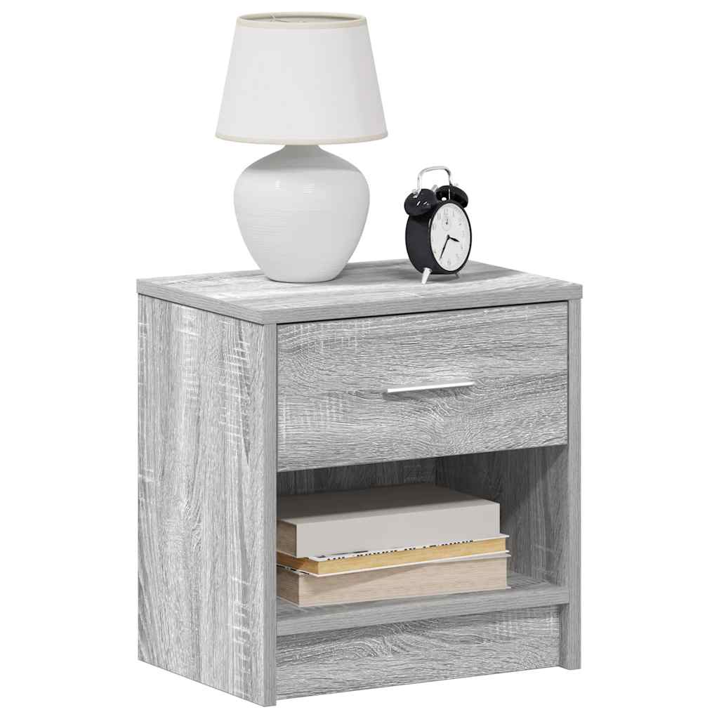 vidaXL Nachtkastje met lade 39x28x41 cm artisanaal eikenkleurig - Aashly