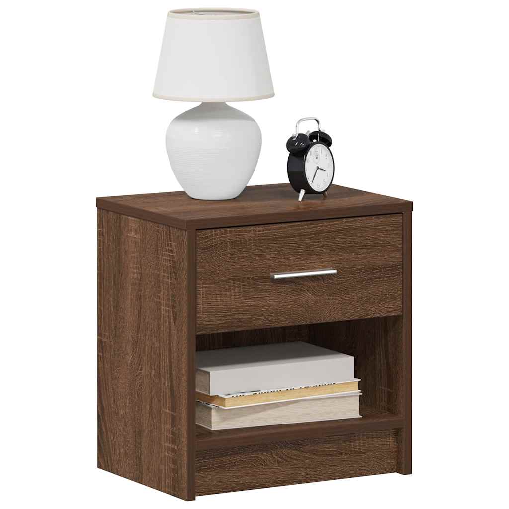 vidaXL Nachtkastje met lade 39x28x41 cm artisanaal eikenkleurig - Aashly