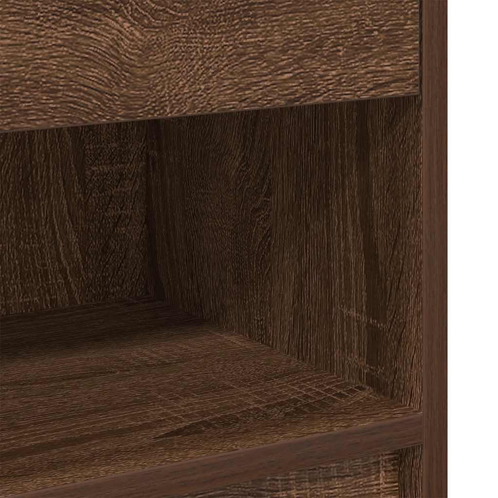 vidaXL Nachtkastje met lade 39x28x41 cm artisanaal eikenkleurig - Aashly