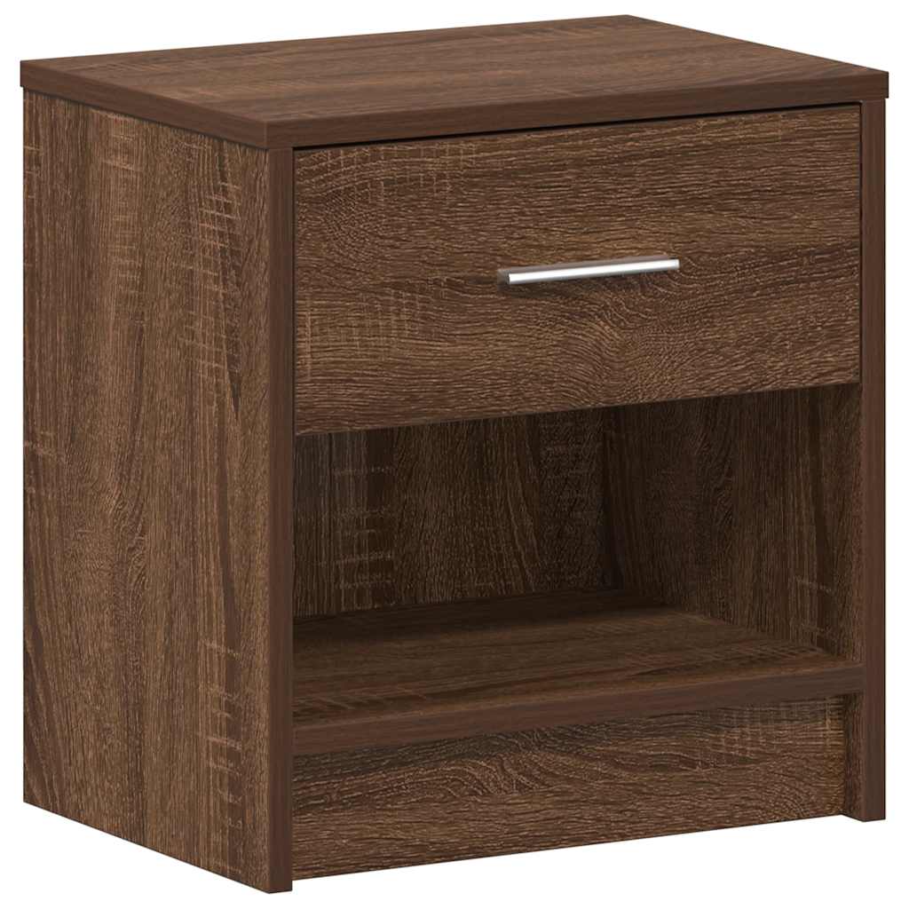 vidaXL Nachtkastje met lade 39x28x41 cm artisanaal eikenkleurig - Aashly