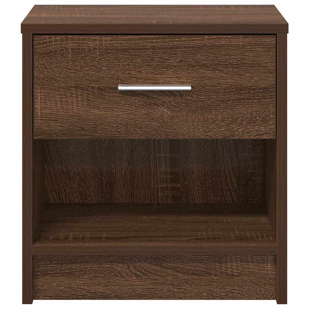 vidaXL Nachtkastje met lade 39x28x41 cm artisanaal eikenkleurig - Aashly