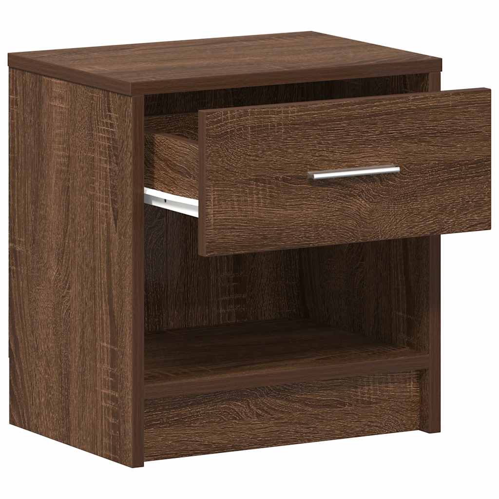 vidaXL Nachtkastje met lade 39x28x41 cm artisanaal eikenkleurig - Aashly