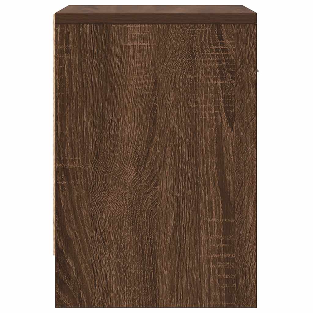 vidaXL Nachtkastje met lade 39x28x41 cm artisanaal eikenkleurig - Aashly