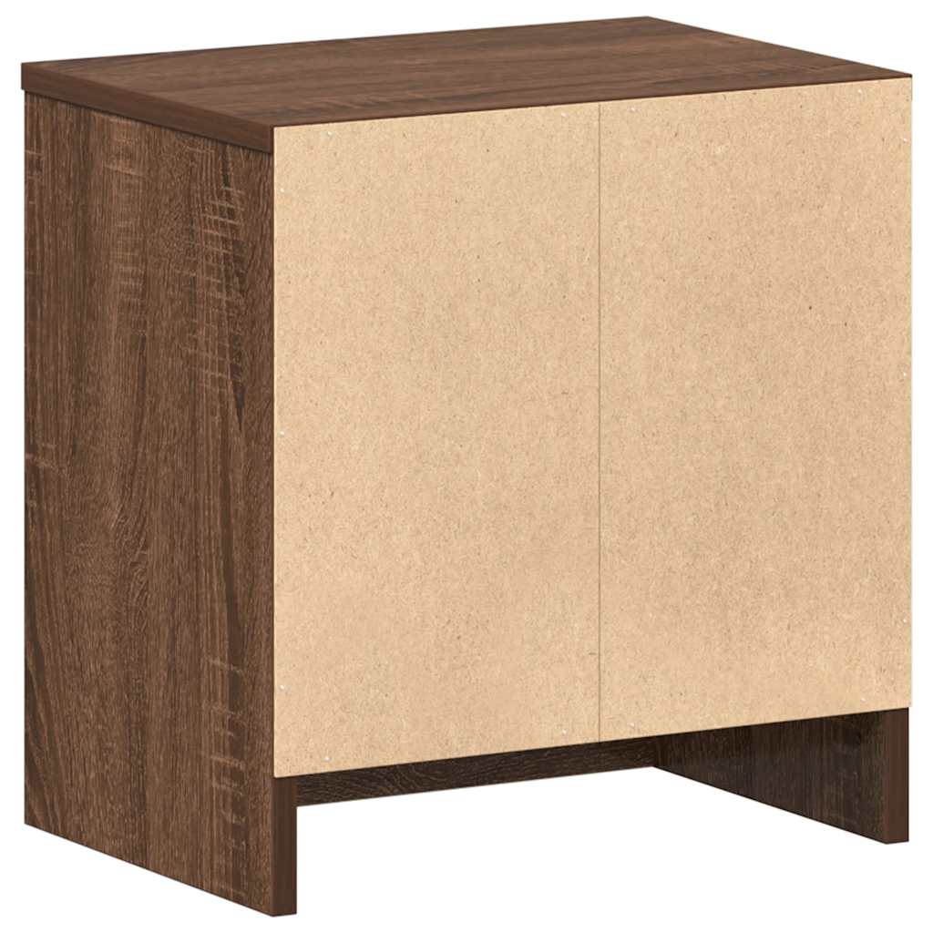 vidaXL Nachtkastje met lade 39x28x41 cm artisanaal eikenkleurig - Aashly